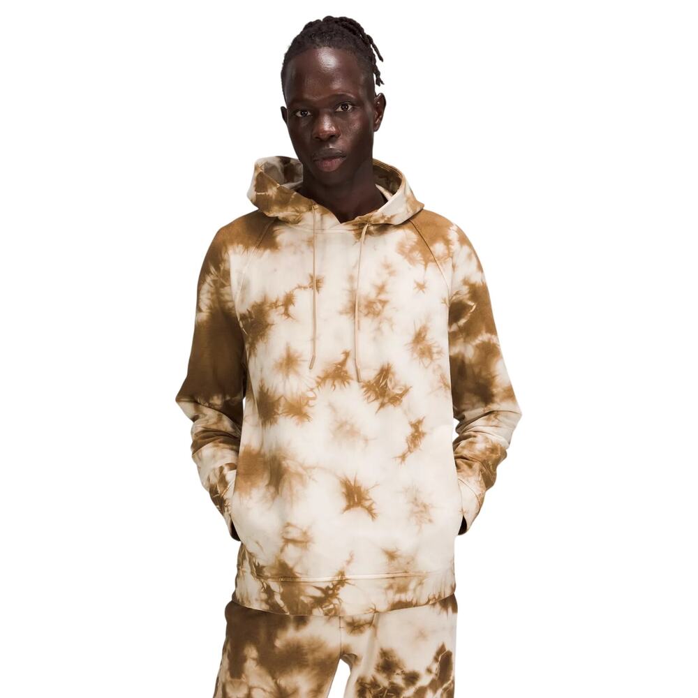 Lululemon Men’s City Sweat Pullover Hoodie XL Tie-Dye Brown/White